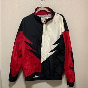 Speed Zone Men's Red and Black Windbreaker Jacket Size XL